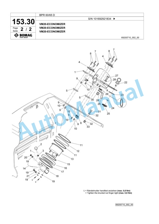 Bomag BPR 60-65 D Vibratory Plate Compactor Spare Parts Catalogue 00824781 5 Bomag BPR 60-65 D Vibratory Plate Compactor Spare Parts Catalogue 00824781-5