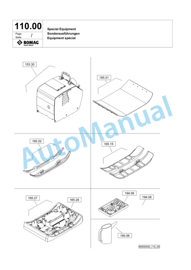 Bomag BPR 60-65 D Vibratory Plate Compactor Spare Parts Catalogue 00826475 4 Bomag BPR 60-65 D Vibratory Plate Compactor Spare Parts Catalogue 00826475-4