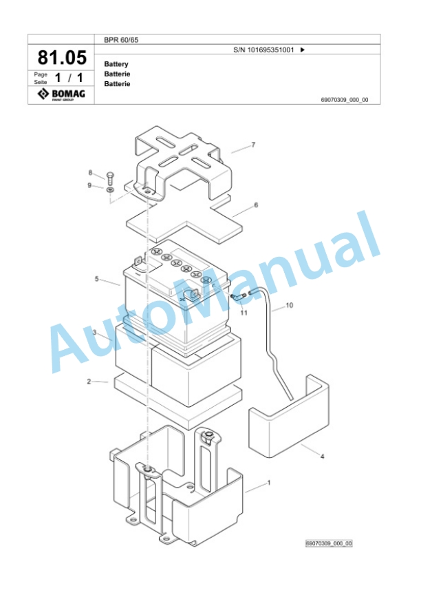 Bomag BPR 60-65 Vibratory Plate Compactor Spare Parts Catalogue 00826045 4 Bomag BPR 60-65 Vibratory Plate Compactor Spare Parts Catalogue 00826045-4