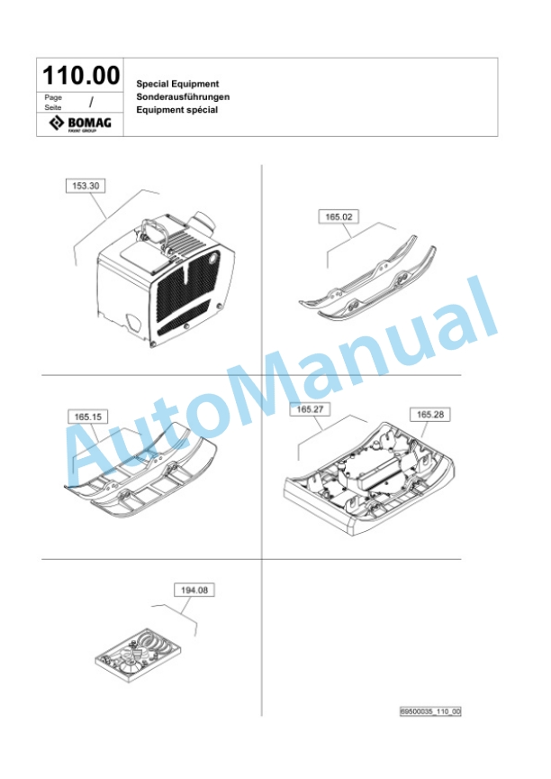 Bomag BPR 60-65 Vibratory Plate Compactor Spare Parts Catalogue 00826101 5 Bomag BPR 60-65 Vibratory Plate Compactor Spare Parts Catalogue 00826101-5
