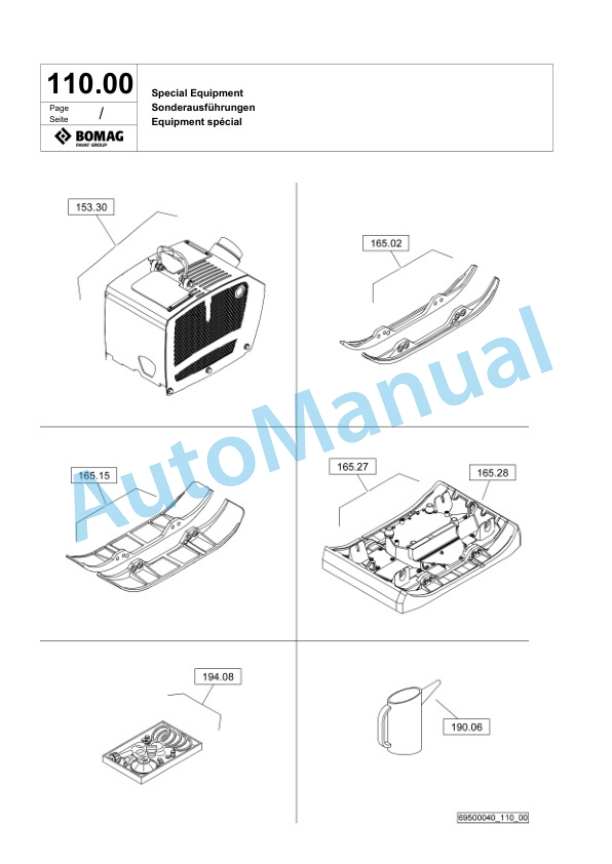 Bomag BPR 60-65 Vibratory Plate Compactor Spare Parts Catalogue 00826993 5 Bomag BPR 60-65 Vibratory Plate Compactor Spare Parts Catalogue 00826993-5