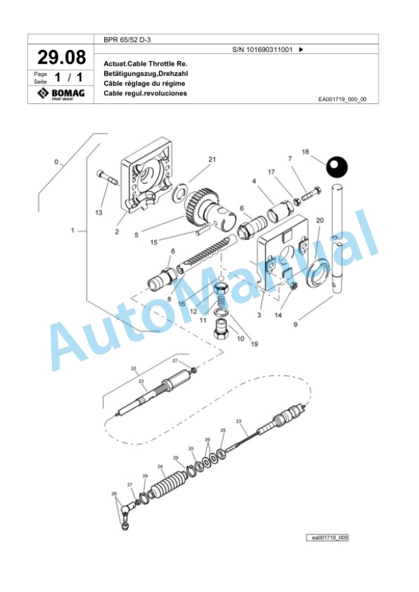 Bomag BPR 65-52 D-3 Vibratory Plate Compactor Spare Parts Catalogue 00817443 3 Bomag BPR 65-52 D-3 Vibratory Plate Compactor Spare Parts Catalogue 00817443-3