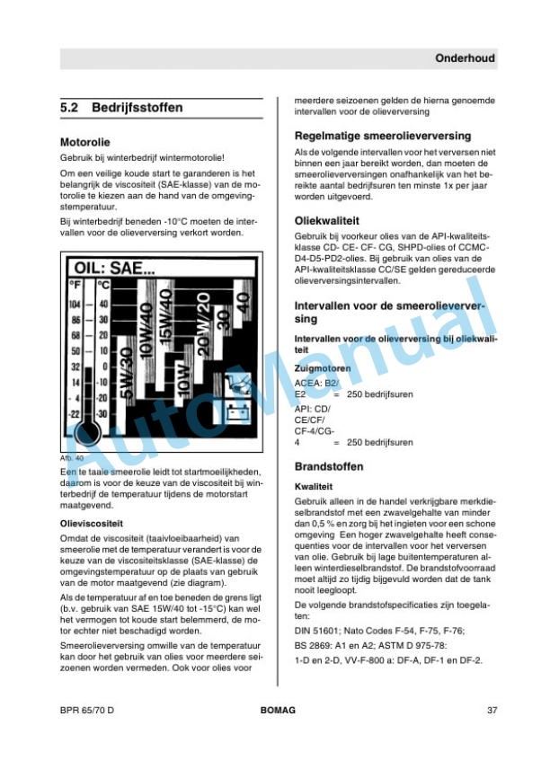 Alternative view of Bomag BPR 65-70 D Vibrating Plate Operating and Maintenance Instructions 00805246