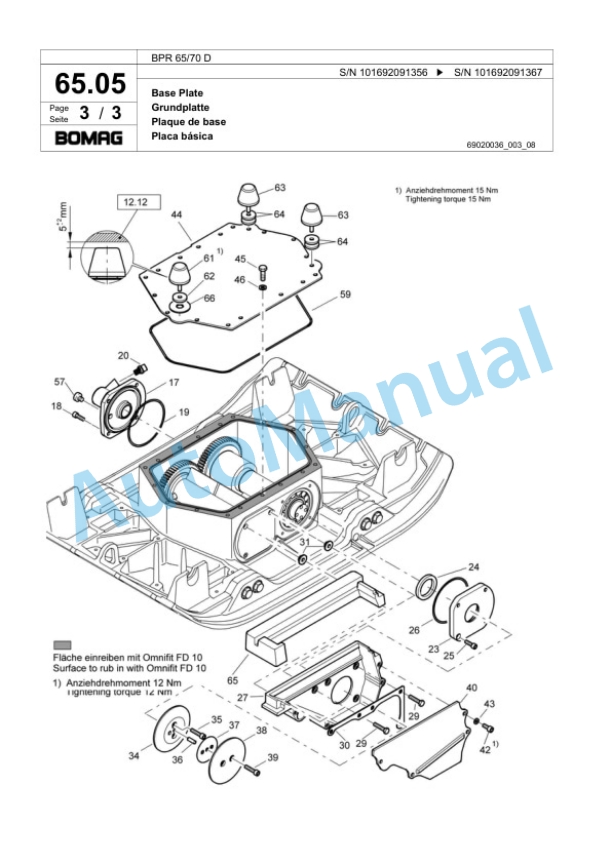 Bomag BPR 65-70 D Vibratory Plate Compactor Spare Parts Catalogue 00817993 3 Bomag BPR 65-70 D Vibratory Plate Compactor Spare Parts Catalogue 00817993-3