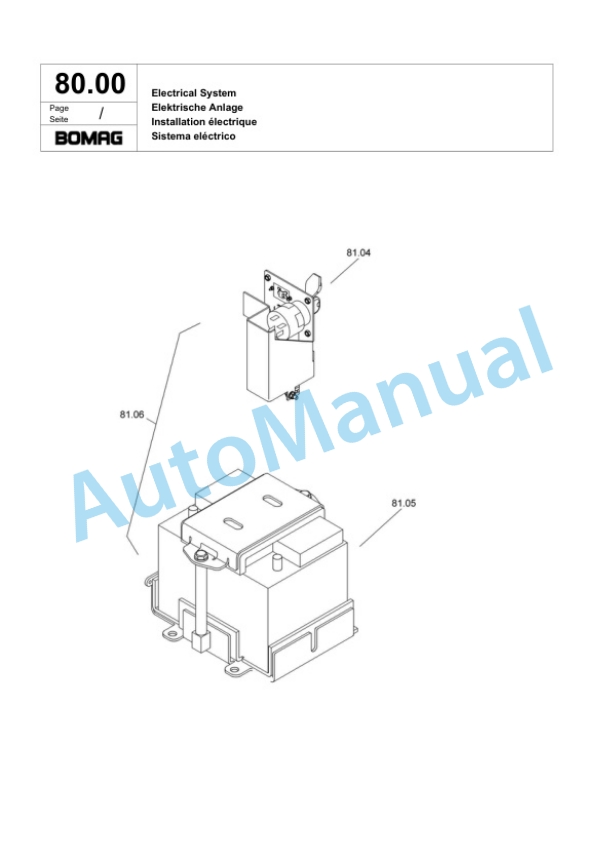 Bomag BPR 70-70 D Vibratory Plate Compactor Spare Parts Catalogue 00818747 3 Bomag BPR 70-70 D Vibratory Plate Compactor Spare Parts Catalogue 00818747-3