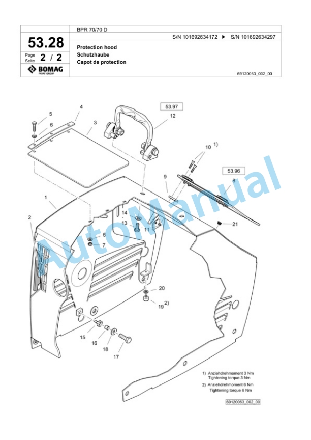 Bomag BPR 70-70 D Vibratory Plate Compactor Spare Parts Catalogue 00824329 2 Bomag BPR 70-70 D Vibratory Plate Compactor Spare Parts Catalogue 00824329-2