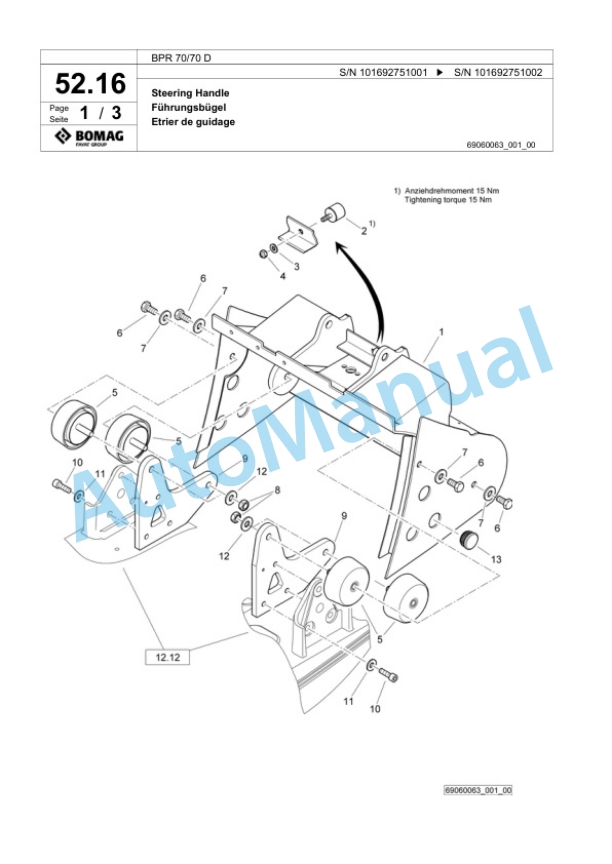 Bomag BPR 70-70 D Vibratory Plate Compactor Spare Parts Catalogue 00824377 2 Bomag BPR 70-70 D Vibratory Plate Compactor Spare Parts Catalogue 00824377-2