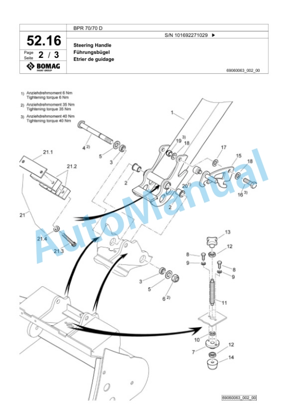 Bomag BPR 70-70 D Vibratory Plate Compactor Spare Parts Catalogue 00825117 2 Bomag BPR 70-70 D Vibratory Plate Compactor Spare Parts Catalogue 00825117-2