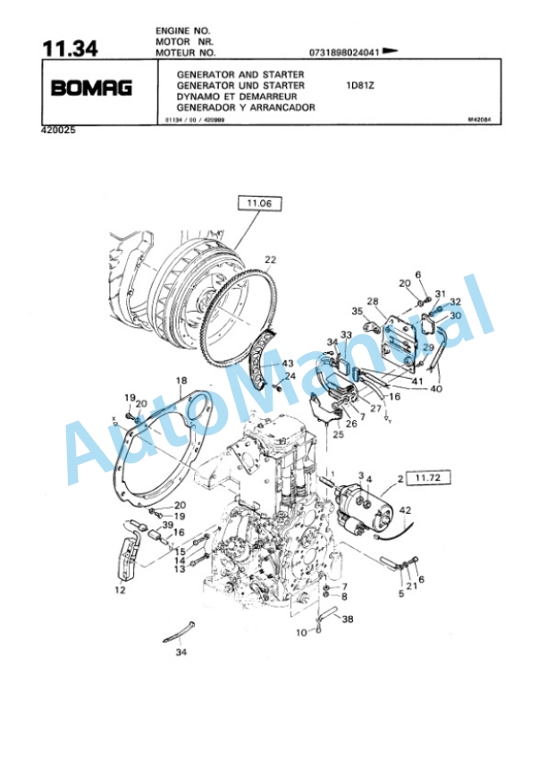 Bomag BPR 75-60 D-2, BPR 80-60 D-2 Vibratory Plate Compactor Spare Parts Catalogue 00811428 2 Bomag BPR 75-60 D-2, BPR 80-60 D-2 Vibratory Plate Compactor Spare Parts Catalogue 00811428-2