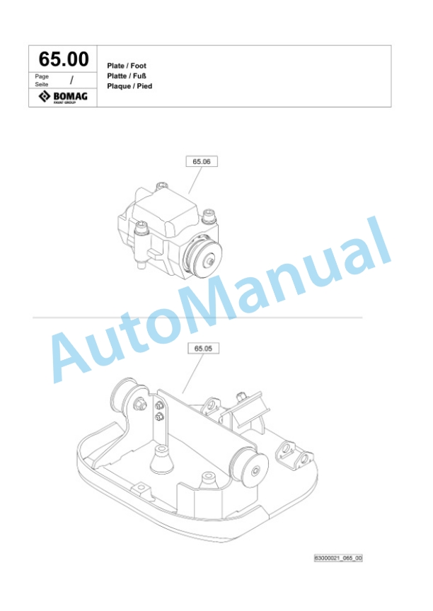 Bomag BR 90 Vibratory Plate Compactor Spare Parts Catalogue 00826507 3 Bomag BR 90 Vibratory Plate Compactor Spare Parts Catalogue 00826507-3