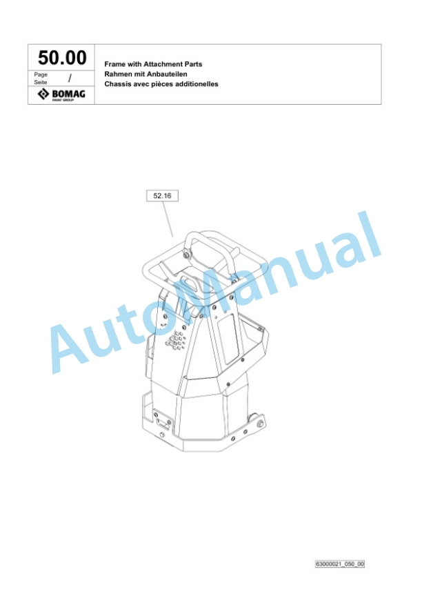 Bomag BR 95 Vibratory Plate Compactor Spare Parts Catalogue 00826613 2 Bomag BR 95 Vibratory Plate Compactor Spare Parts Catalogue 00826613-2