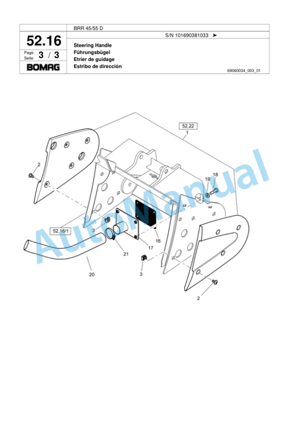 Bomag BRR 45-55 D Vibratory Plate Compactor Spare Parts Catalogue 00817921 3 Bomag BRR 45-55 D Vibratory Plate Compactor Spare Parts Catalogue 00817921-3