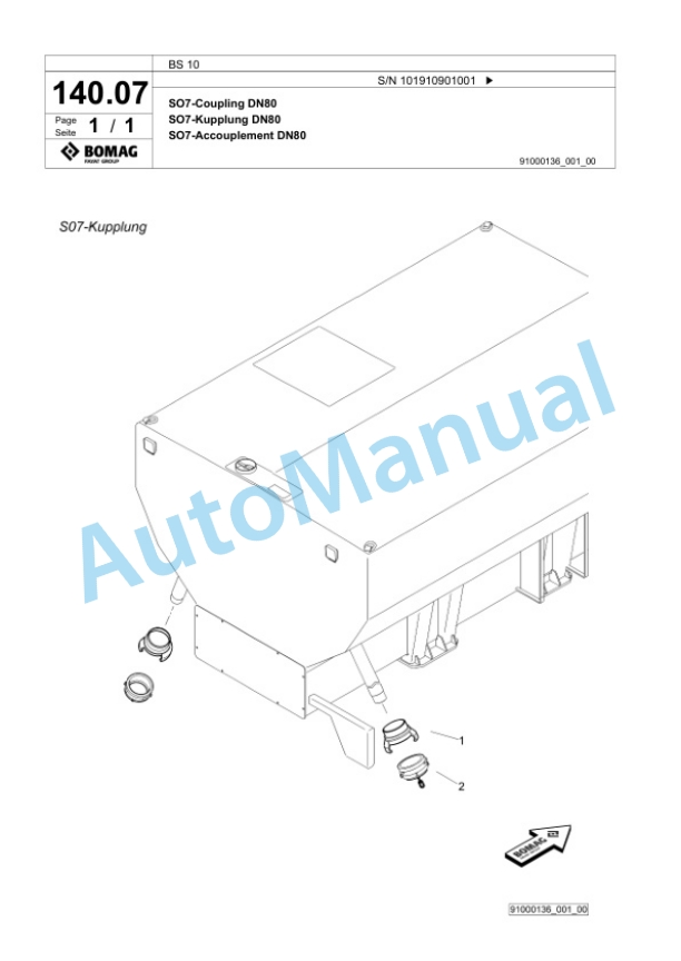 Bomag BS 10 Tractor-Towed Spreader Spare Parts Catalogue 00826297 4 Bomag BS 10 Tractor-Towed Spreader Spare Parts Catalogue 00826297-4