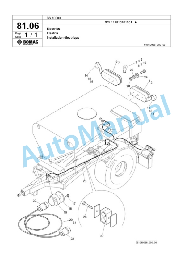Bomag BS 10000 Tractor-Towed Spreader Spare Parts Catalogue 00818787 4 Bomag BS 10000 Tractor-Towed Spreader Spare Parts Catalogue 00818787-4