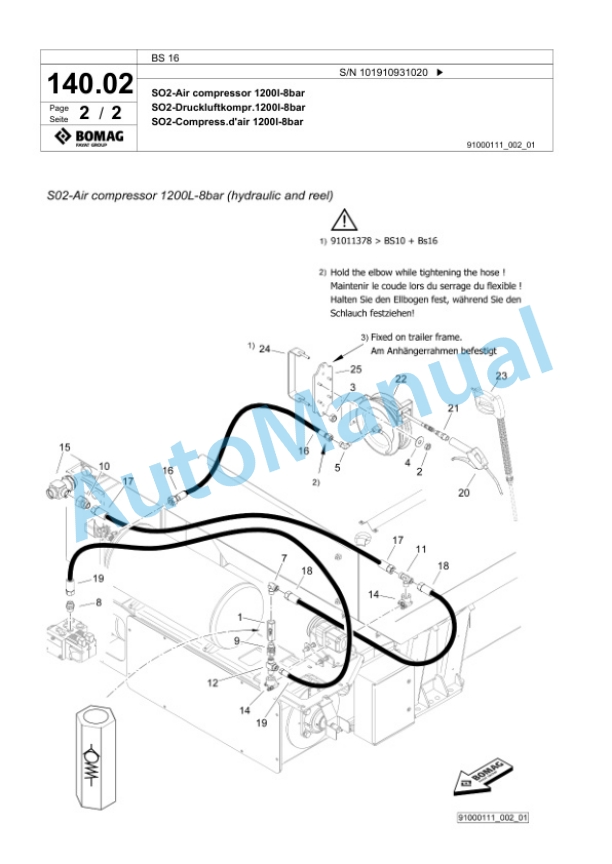 Bomag BS 16 Truck Spreader Spare Parts Catalogue 00826545 3 Bomag BS 16 Truck Spreader Spare Parts Catalogue 00826545-3
