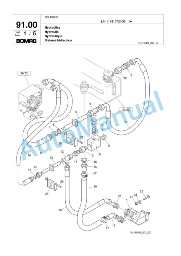 Bomag BS 16000 Tractor-Towed Spreader Spare Parts Catalogue 00818791 5 Bomag BS 16000 Tractor-Towed Spreader Spare Parts Catalogue 00818791-5
