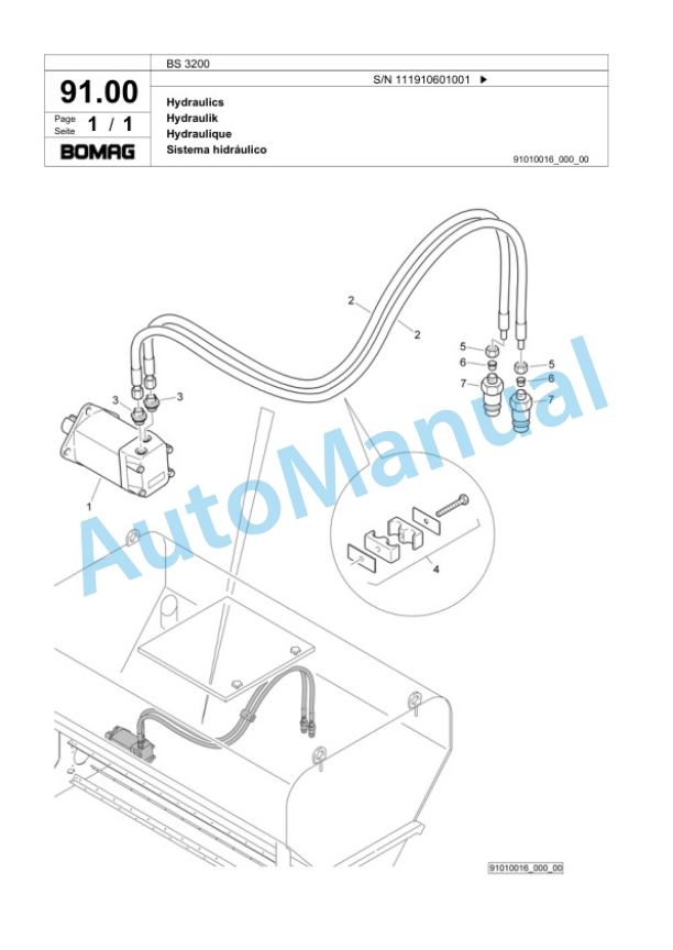 Bomag BS 3200 Front Spreader Spare Parts Catalogue 00818793 5 Bomag BS 3200 Front Spreader Spare Parts Catalogue 00818793-5
