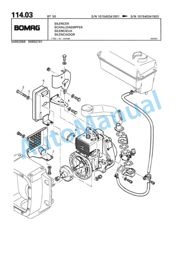 Bomag BT 50 Vibratory Tamper Spare Parts Catalogue 00813205 5 Bomag BT 50 Vibratory Tamper Spare Parts Catalogue 00813205-5