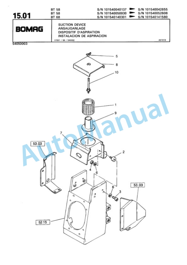Bomag BT 58, BT 68 Vibratory Tamper Spare Parts Catalogue 00813209 2 Bomag BT 58, BT 68 Vibratory Tamper Spare Parts Catalogue 00813209-2