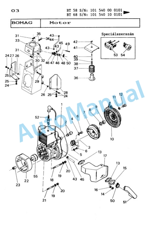 Bomag BT 58, BT 68 Vibratory Tamper Spare Parts Catalogue 00813215 GE 3 Bomag BT 58, BT 68 Vibratory Tamper Spare Parts Catalogue 00813215 GE-3