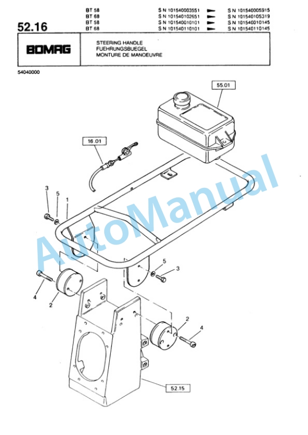 Bomag BT 58, BT 68 Vibratory Tamper Spare Parts Catalogue 00813216 2 Bomag BT 58, BT 68 Vibratory Tamper Spare Parts Catalogue 00813216-2