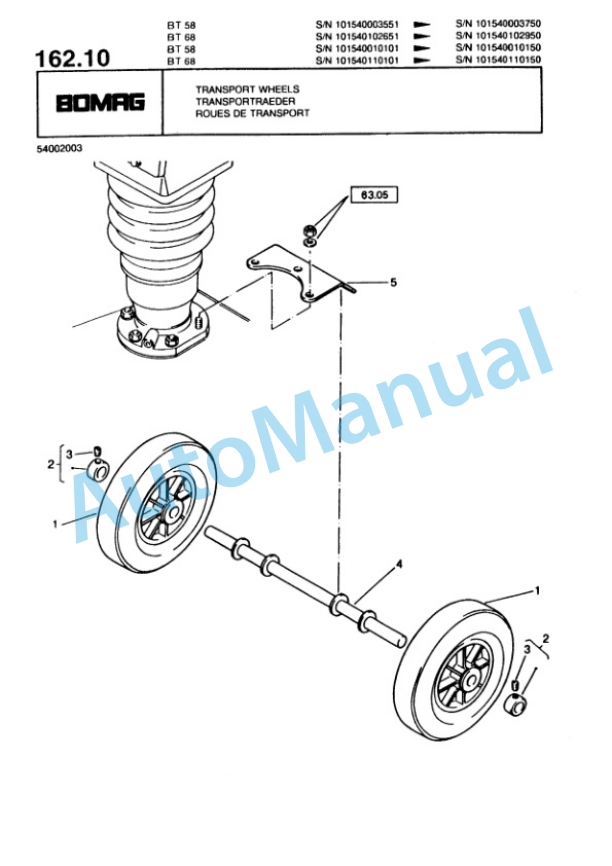 Bomag BT 58, BT 68 Vibratory Tamper Spare Parts Catalogue 00813216 4 Bomag BT 58, BT 68 Vibratory Tamper Spare Parts Catalogue 00813216-4