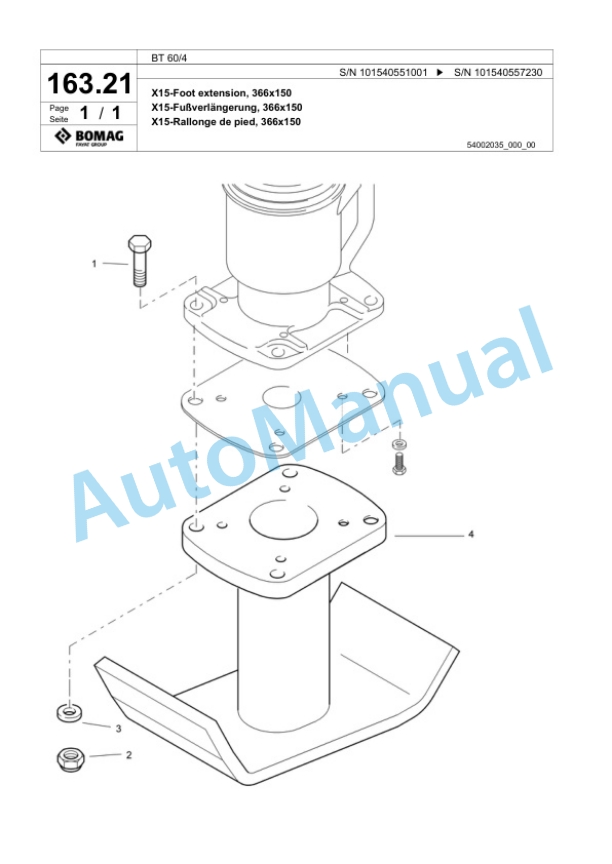 Bomag BT 60-4 Vibratory Tamper Spare Parts Catalogue 00818737 5 Bomag BT 60-4 Vibratory Tamper Spare Parts Catalogue 00818737-5