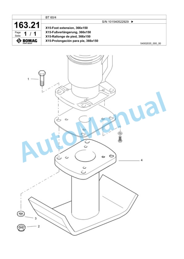 Bomag BT 60-4 Vibratory Tamper Spare Parts Catalogue 00818783-5