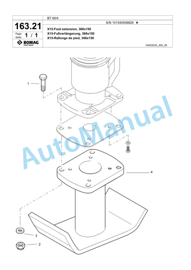 Bomag BT 60-4 Vibratory Tamper Spare Parts Catalogue 00818827 5 Bomag BT 60-4 Vibratory Tamper Spare Parts Catalogue 00818827-5