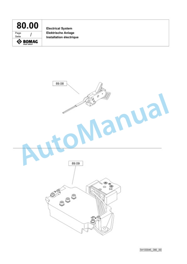 Bomag BT 60 e Vibratory Tamper Spare Parts Catalogue 00826577 2 Bomag BT 60 e Vibratory Tamper Spare Parts Catalogue 00826577-2
