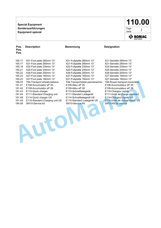 Bomag BT 60 e Vibratory Tamper Spare Parts Catalogue 00826577 3 Bomag BT 60 e Vibratory Tamper Spare Parts Catalogue 00826577-3