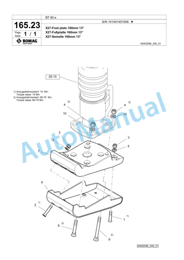 Bomag BT 60 e Vibratory Tamper Spare Parts Catalogue 00826577 4 Bomag BT 60 e Vibratory Tamper Spare Parts Catalogue 00826577-4