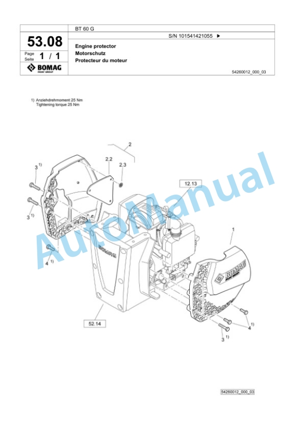 Bomag BT 60 G Vibratory Tamper Spare Parts Catalogue 00825407 2 Bomag BT 60 G Vibratory Tamper Spare Parts Catalogue 00825407-2