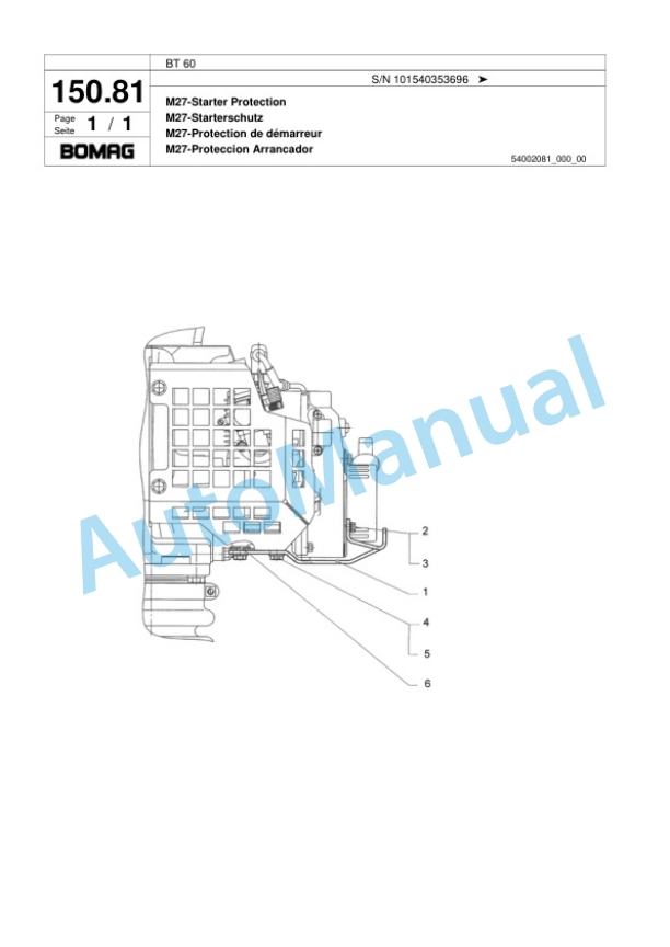 Bomag BT 60 Vibratory Tamper Spare Parts Catalogue 00817451 5 Bomag BT 60 Vibratory Tamper Spare Parts Catalogue 00817451-5