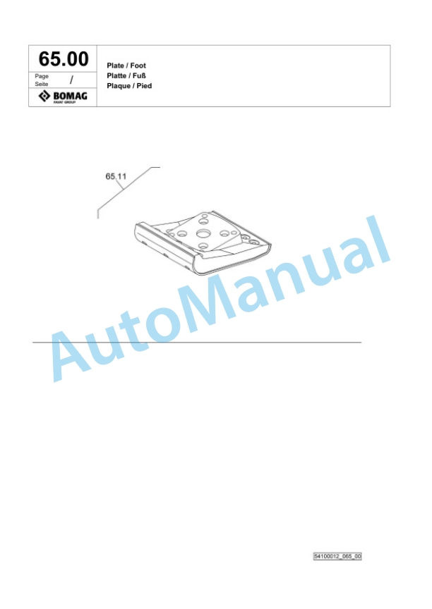 Bomag BT 60 Vibratory Tamper Spare Parts Catalogue 00825059 2 Bomag BT 60 Vibratory Tamper Spare Parts Catalogue 00825059-2