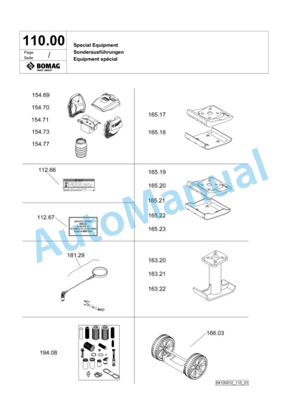 Bomag BT 60 Vibratory Tamper Spare Parts Catalogue 00825397 3 Bomag BT 60 Vibratory Tamper Spare Parts Catalogue 00825397-3
