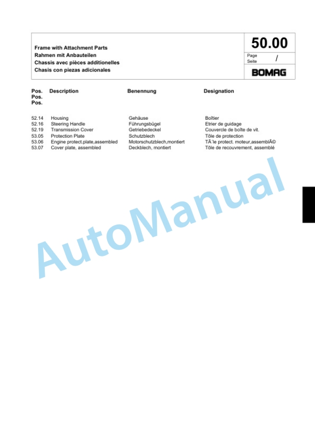 Bomag BT 65-4 Vibratory Tamper Spare Parts Catalogue 00818601 2 Bomag BT 65-4 Vibratory Tamper Spare Parts Catalogue 00818601-2