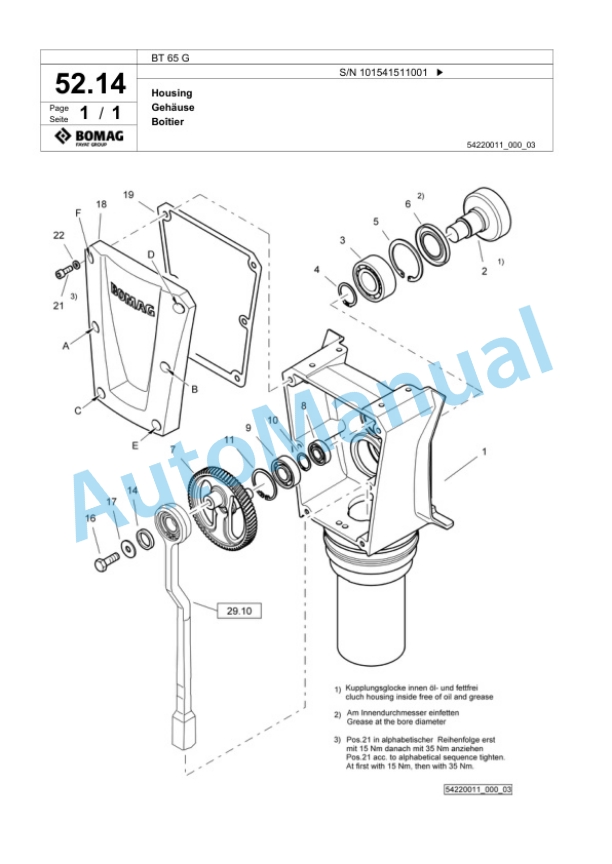 Bomag BT 65 G Vibratory Tamper Spare Parts Catalogue 00825115 2 Bomag BT 65 G Vibratory Tamper Spare Parts Catalogue 00825115-2