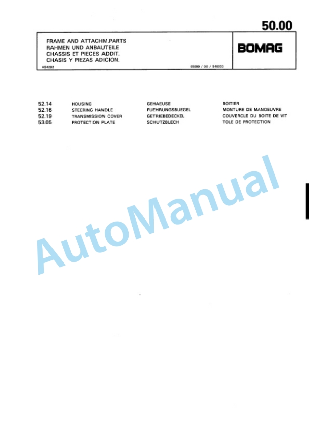 Bomag BT 65 Vibratory Tamper Spare Parts Catalogue 00813230 2 Bomag BT 65 Vibratory Tamper Spare Parts Catalogue 00813230-2