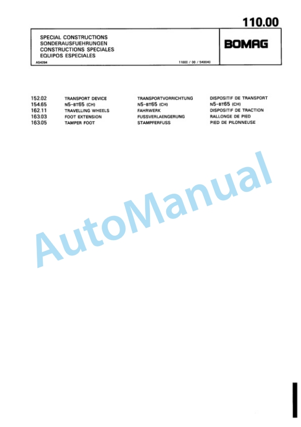 Bomag BT 65 Vibratory Tamper Spare Parts Catalogue 00813231 4 Bomag BT 65 Vibratory Tamper Spare Parts Catalogue 00813231-4