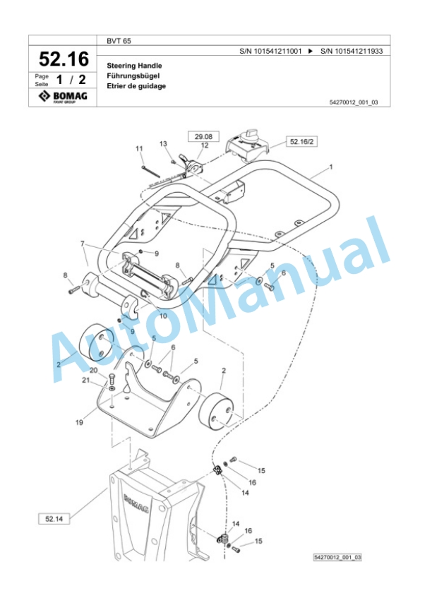 Bomag BT 65 Vibratory Tamper Spare Parts Catalogue 00824401 2 Bomag BT 65 Vibratory Tamper Spare Parts Catalogue 00824401-2
