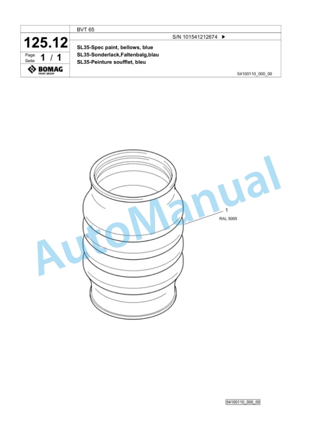 Bomag BT 65 Vibratory Tamper Spare Parts Catalogue 00824401 4 Bomag BT 65 Vibratory Tamper Spare Parts Catalogue 00824401-4