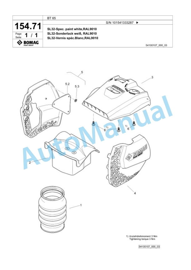 Bomag BT 65 Vibratory Tamper Spare Parts Catalogue 00824885 4 Bomag BT 65 Vibratory Tamper Spare Parts Catalogue 00824885-4