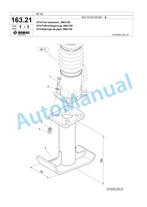 Bomag BT 65 Vibratory Tamper Spare Parts Catalogue 00825213 4 Bomag BT 65 Vibratory Tamper Spare Parts Catalogue 00825213-4