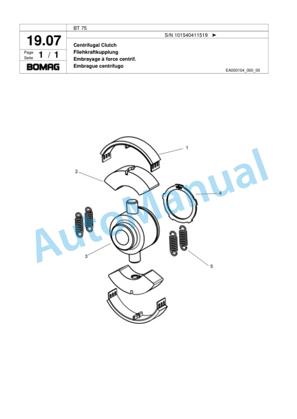 Bomag BT 75 Vibratory Tamper Spare Parts Catalogue 00817454 2 Bomag BT 75 Vibratory Tamper Spare Parts Catalogue 00817454-2