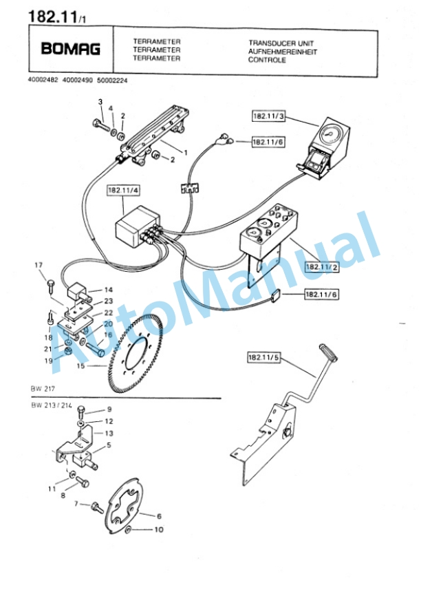 Bomag BTM 03 Terra Meter Spare Parts Catalogue 00819005 5 Bomag BTM 03 Terra Meter Spare Parts Catalogue 00819005-5