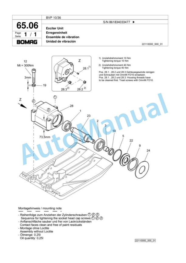 Bomag BVP 10-36 Vibratory Plate Compactor Spare Parts Catalogue 00818687 2 Bomag BVP 10-36 Vibratory Plate Compactor Spare Parts Catalogue 00818687-2