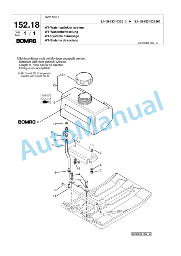 Bomag BVP 10-36 Vibratory Plate Compactor Spare Parts Catalogue 00818687 4 Bomag BVP 10-36 Vibratory Plate Compactor Spare Parts Catalogue 00818687-4