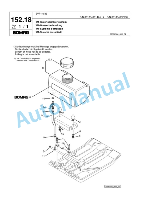 Bomag BVP 10-36 Vibratory Plate Compactor Spare Parts Catalogue 00818687 5 Bomag BVP 10-36 Vibratory Plate Compactor Spare Parts Catalogue 00818687-5