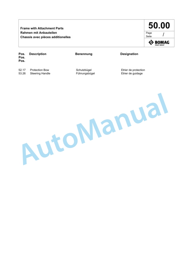 Bomag BVP 18-45 Vibratory Plate Compactor Spare Parts Catalogue 00825979-2